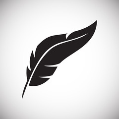Poster - Feather icons set on white background for graphic and web design, Modern simple vector sign. Internet concept. Trendy symbol for website design web button or mobile app