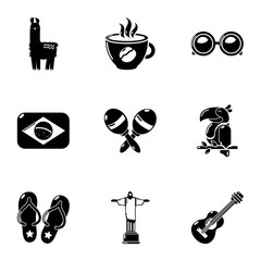 Poster - Sunday icons set. Simple set of 9 sunday vector icons for web isolated on white background