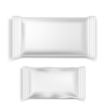 Two White Packaging On A White Background. Vector Illustration