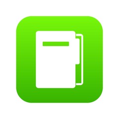 Poster - File folder icon digital green for any design isolated on white vector illustration