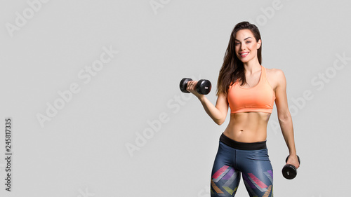 Fotomural Beautiful fitness girl posing