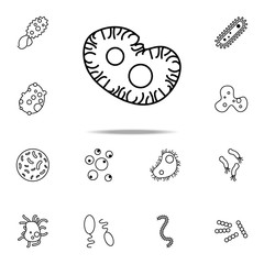 Poster - microorganisms icon. Bacteria icons universal set for web and mobile