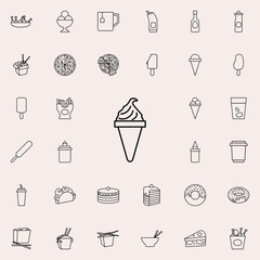 Poster - ice-cream in horn icon. Fast food icons universal set for web and mobile