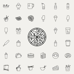 Poster - pizza icon. Fast food icons universal set for web and mobile