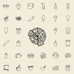 Poster - pizza icon. Fast food icons universal set for web and mobile