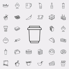 Aufkleber - plastic cup icon. Fast food icons universal set for web and mobile