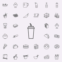 Aufkleber - plastic cup icon. Fast food icons universal set for web and mobile