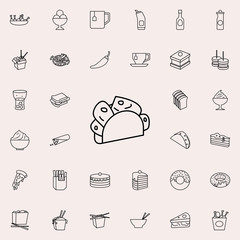 Aufkleber - fachitos icon. Fast food icons universal set for web and mobile