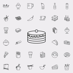 Poster - cake icon. Fast food icons universal set for web and mobile