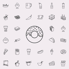 Poster - donut icon. Fast food icons universal set for web and mobile
