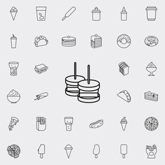 Poster - snack icon. Fast food icons universal set for web and mobile