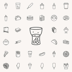 Aufkleber - carbonated juice in glass icon. Fast food icons universal set for web and mobile