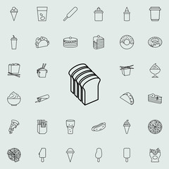 Poster - chopped loaf icon. fast food icons universal set for web and mobile
