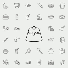Poster - piece of cherry cake icon. Fast food icons universal set for web and mobile