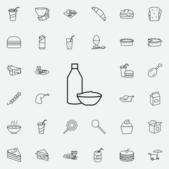 Poster - kefir icon. Fast food icons universal set for web and mobile