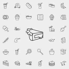 Poster - Cheese Cake icon. Fast food icons universal set for web and mobile