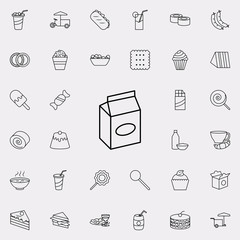 Poster - milk in package icon. Fast food icons universal set for web and mobile