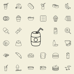 Poster - juice in jar icon. Fast food icons universal set for web and mobile