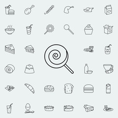 Poster - lollipop icon. Fast food icons universal set for web and mobile