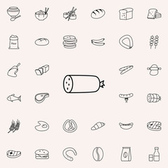 Aufkleber - sausage floor icon. Food icons universal set for web and mobile