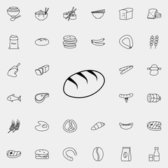 Poster - loaves of bread icon. Food icons universal set for web and mobile
