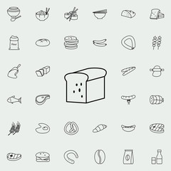 Poster - loaf of bread icon. Food icons universal set for web and mobile