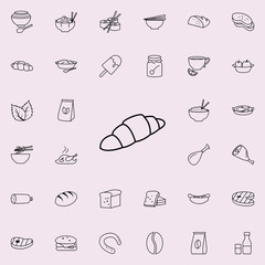 Aufkleber - croissant icon. Food icons universal set for web and mobile
