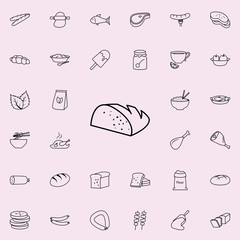 Poster - bread icon. Food icons universal set for web and mobile
