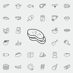 Aufkleber - sliced ??bread icon. food icons universal set for web and mobile