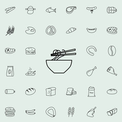 Aufkleber - Chinese plate icon. Food icons universal set for web and mobile