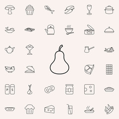 Poster - pear icon. Food icons universal set for web and mobile
