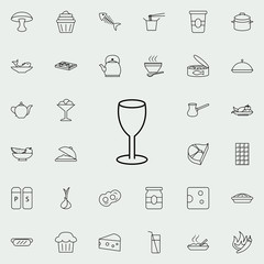 Aufkleber - glass icon. Food icons universal set for web and mobile