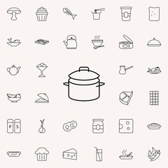 Poster - pan icon. Food icons universal set for web and mobile