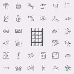 Poster - chocolate bar icon. Food icons universal set for web and mobile