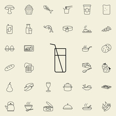 Poster - a glass of juice icon. Food icons universal set for web and mobile