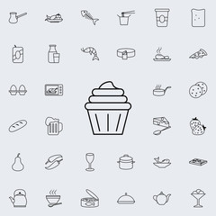 Poster - cup cake icon. Food icons universal set for web and mobile