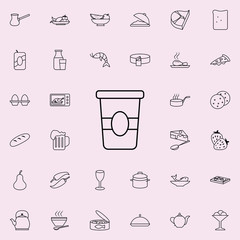 Poster - plastic cup of coffee icon. Food icons universal set for web and mobile