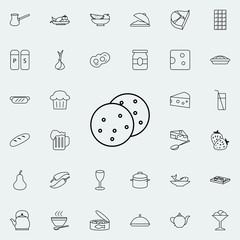 Aufkleber - cookies icon. Food icons universal set for web and mobile
