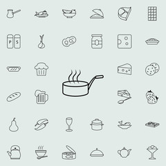Poster - hot frying pan icon. Food icons universal set for web and mobile
