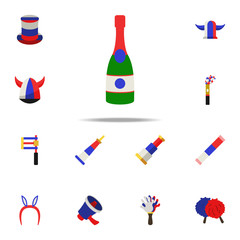 Aufkleber - fan champagne icon. russian fan atributs icons universal set for web and mobile