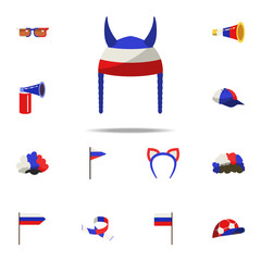 Poster - fan Viking cap icon. Russian Fan atributs icons universal set for web and mobile