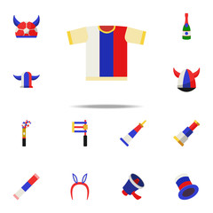 Poster - fan T-shirt icon. Russian Fan atributs icons universal set for web and mobile