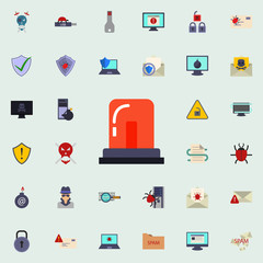 Aufkleber - siren icon. Virus Antivirus icons universal set for web and mobile