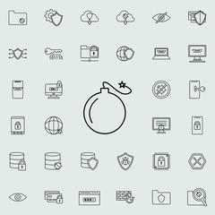 Poster - bomb icon. Virus Antivirus icons universal set for web and mobile