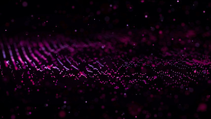 Poster - big data visualization. visual information complexity. data threads plot. 3d rendering. data technol