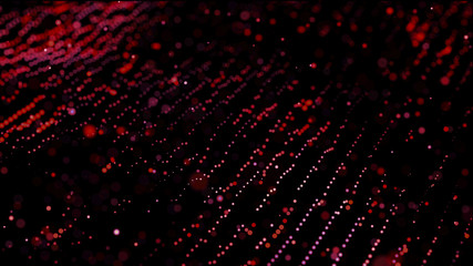 Poster - big data visualization. visual information complexity. data threads plot. 3d rendering. data technol