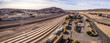 Barstow Bahnhof CA Railwaystation Züge Museum Alt Panorama Drohnen Aufnahme