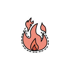 fire, miscellaneous, burning icon. Element of history color icon for mobile concept and web apps. Color fire, miscellaneous, burning icon can be used for web and mobile