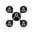 Black solid icon for sociable