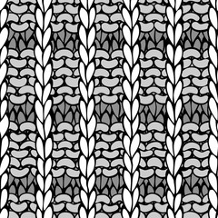 Wall Mural - Vector Doodles Waffle Stitch Pattern.